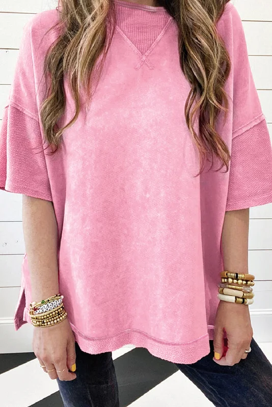 Hazel Blues® |  Round Neck Half Sleeve T-Shirt-- Collared Crew Neck Turtle Neck
