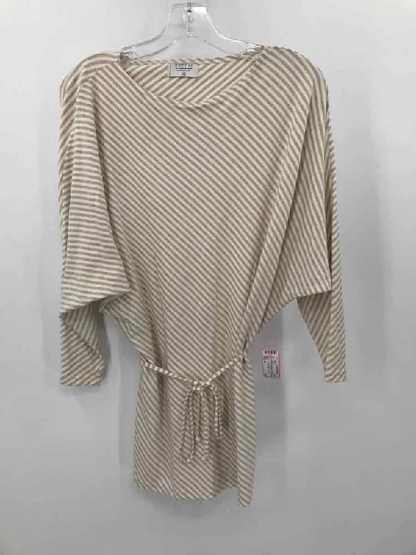 Pre-Owned Mott 50 Grey Size XS Stripe Tunic Blouse Chic Sleeveless Blouse