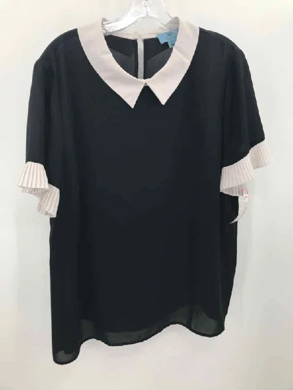 Pre-Owned CeCe Black Size XL Blouse Puff Sleeve Blouse