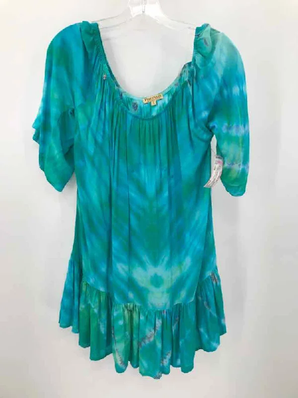 Pre-Owned Pineapple Blue Size Large Blouse Double-Layered Blouse