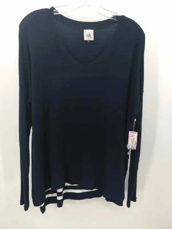 Pre-Owned Cabi Navy Size XS Long Sleeve Blouse Office-Ready Blouse