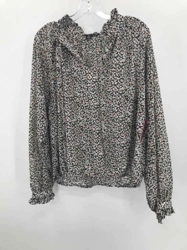 Pre-Owned Saks Fifth Avenue White Size Medium Long Sleeve Blouse Vintage Lace Blouse