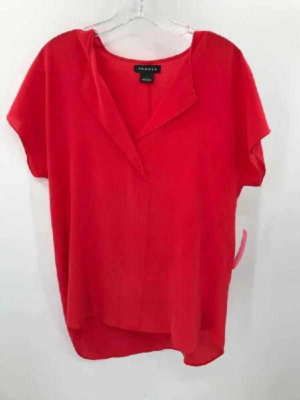 Pre-Owned Trouve Red Size Small Blouse Chic Wrap Blouse