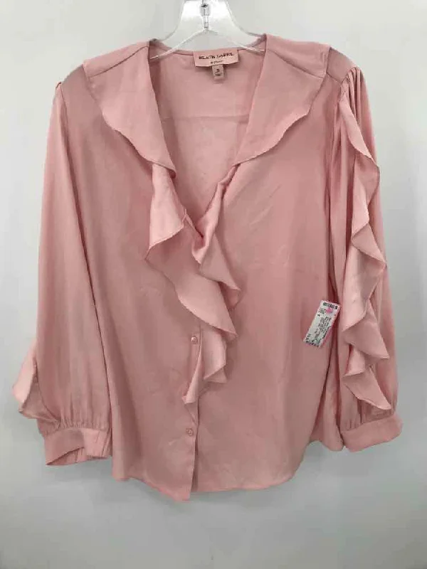 Pre-Owned Black Label by Chico's Pink Size 8 Long Sleeve Blouse Modern Oversized Blouse