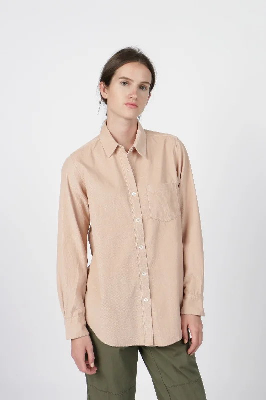 Corduroy Basic Shirt - Dusty Pink-- Houndstooth Herringbone Solid