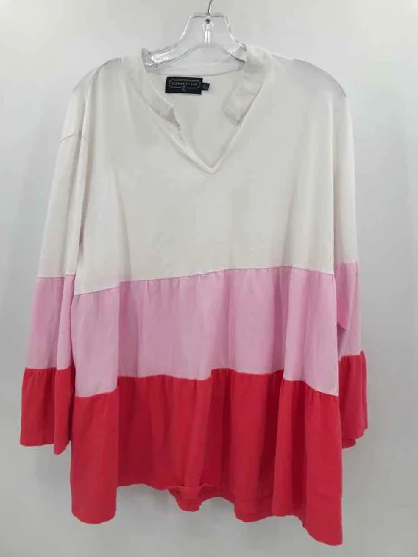 Pre-Owned Duffield Lane Pink Size 2XL Long Sleeve Blouse Airy Cotton Blouse