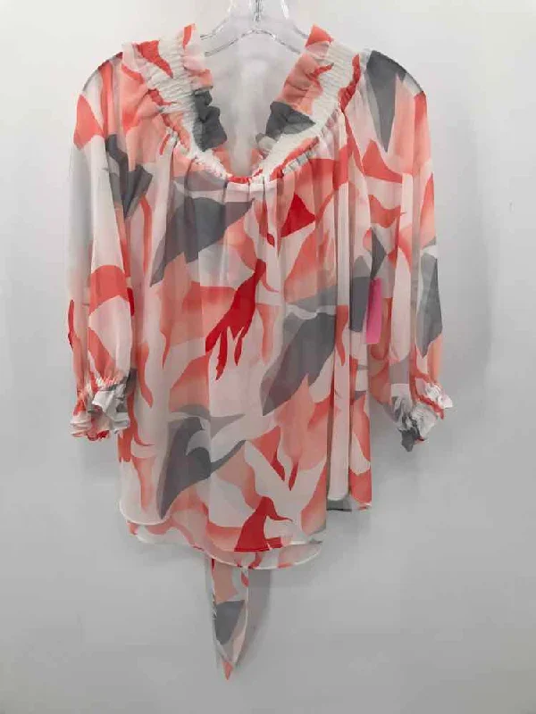 Pre-Owned Lucy Paris White Size Small Long Sleeve Blouse Bell Sleeve Blouse