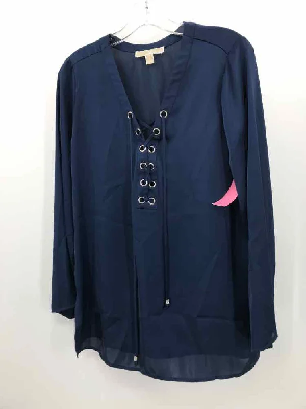 Pre-Owned MICHAEL Michael Kors Navy Size 4 Blouse Chic Square Blouse