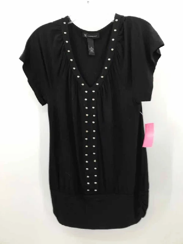 Pre-Owned INC Black Size Medium Blouse Subtle Shimmer Blouse