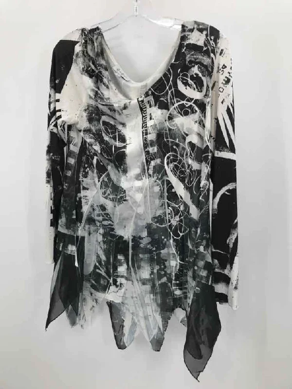Pre-Owned Cover Charge Grey Size Small Blouse Smart Business Blouse