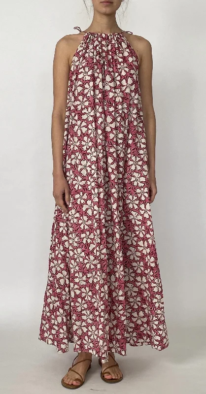 Serena Dress In Lampone Turtleneck Neckline Stylish
