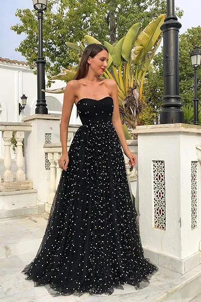 Sexy Strapless High Waist Beaded Party Dress Tulle Prom Dresses,DP655 Shift Classic Vintage