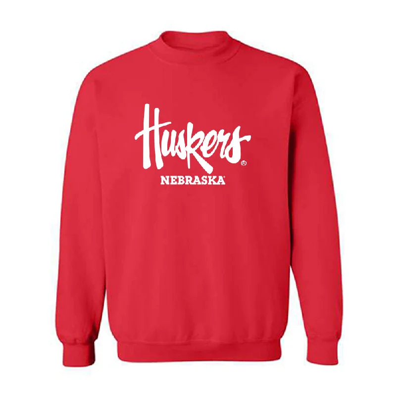 Nebraska - NCAA Women's Track & Field : Quincy Hubert - Generic Shersey Crewneck Sweatshirt Hoodie with Tied Waist Feminine Flattering