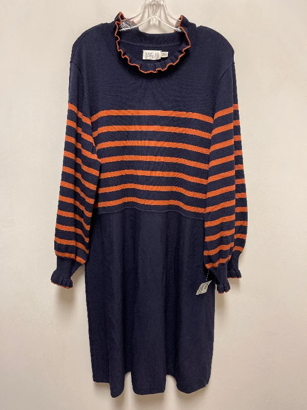 Dress Casual Midi By Eliza J In Navy, Size: 3x Tunics Formal black