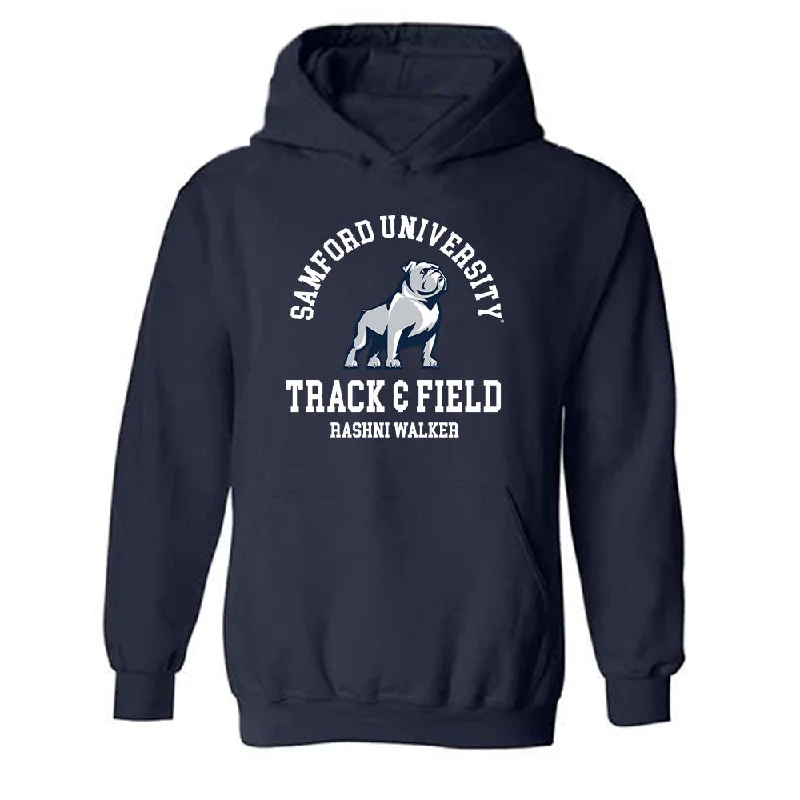 Samford - NCAA Women's Track & Field : Rashni Walker - Classic Fashion Shersey Hooded Sweatshirt Hoodie with Emblem Brand Identity