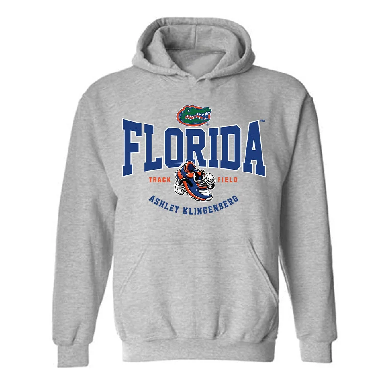 Florida - NCAA Women's Track & Field : Ashley Klingenberg - Fashion Shersey Hooded Sweatshirt Hoodie with Ribbed Neckline Snug Warm