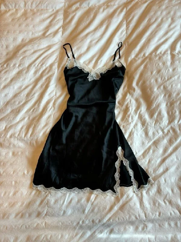 black short party dress homecoming evening dress with lace     cg25312 Tunics Travel practical