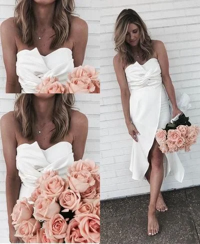 Unique White Prom Dresses Party Dresses C1663 Tunics New arrival