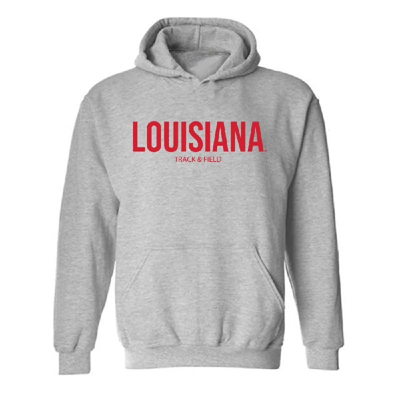 Louisiana - NCAA Women's Track & Field : Alaysha Veal - Classic Shersey Hooded Sweatshirt Hoodie with Distressed Vintage Worn