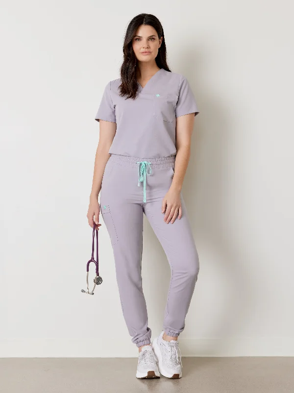 ROSIE RE-GARDE™ - PEARL - Jogger Scrub Pants - SILVADUR™ Stylish Elastic Waist Pants
