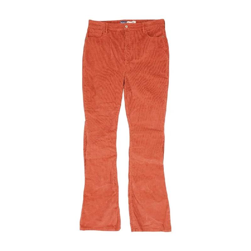 Red Solid Pants Elegant Trouser Pants