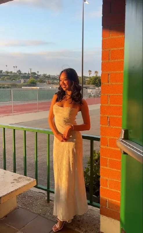 White Elegant Sleeveless Long Prom Dress Party Dress,DP782 Tunics Top rated