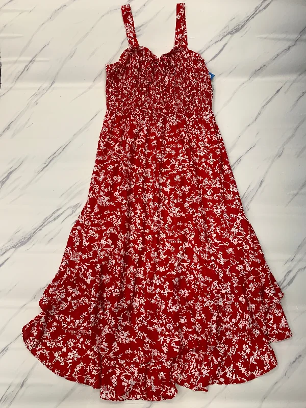 Dress Casual Maxi By Cmb In Red, Size: Xl Tunics Luxurious premium