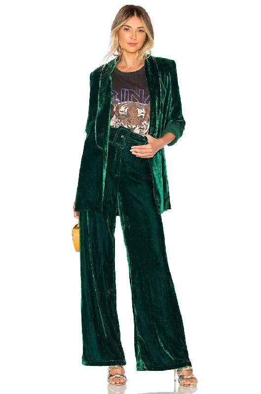 vintage velvet oversized plus size women blazer pant 2 piece set wedding birthday christmas year cocktail party club Slim-Fit Leggings