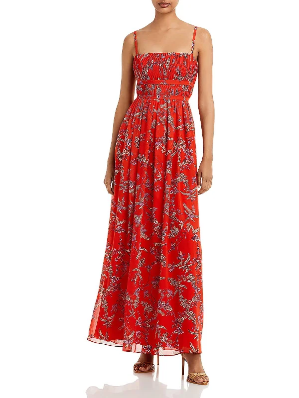 Womens Floral Square Neck Evening Dress Tunics Review highly
