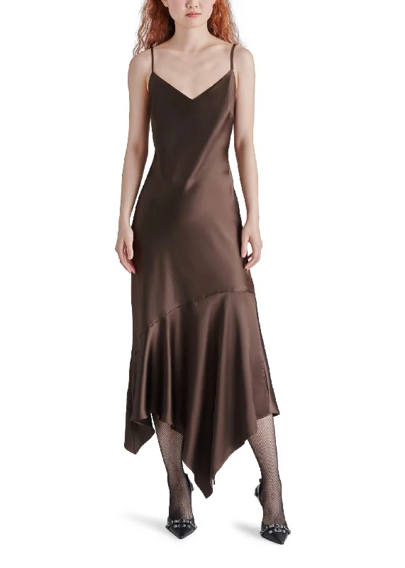 Lucille Dress In Dark Espresso Tunics Print Colorful