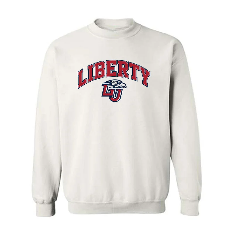 Liberty - NCAA Women's Track & Field : Leah Wood - Crewneck Sweatshirt Hoodie with Drawstring Waist Adjustable Fitted