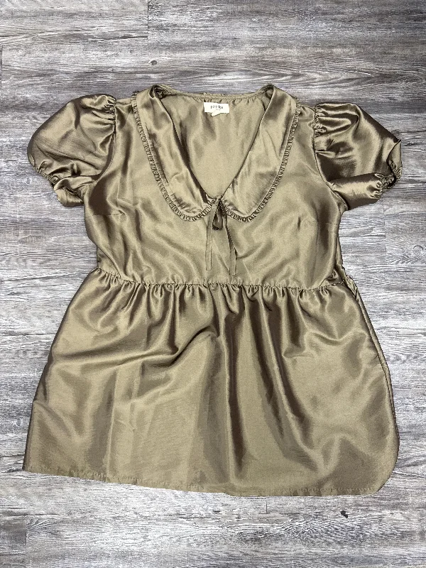 Dress Party Short By Porridge In Beige, Size: 1x Tunics Long Elegant