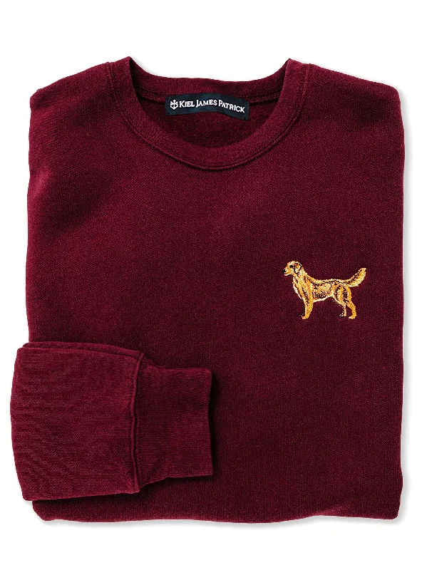 The American Retriever Sweatshirt- Maroon Hoodie with Hem Drawcord Adjustable Customizable