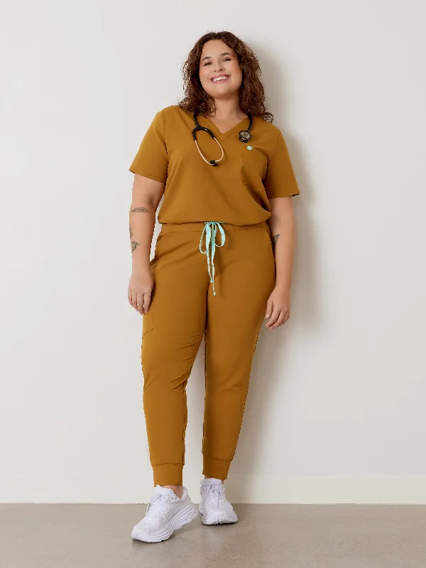 DEMI RE-GARDE™ - BRONZE - Jogger Scrub Pants - SILVADUR™ Cozy Fitted Pants