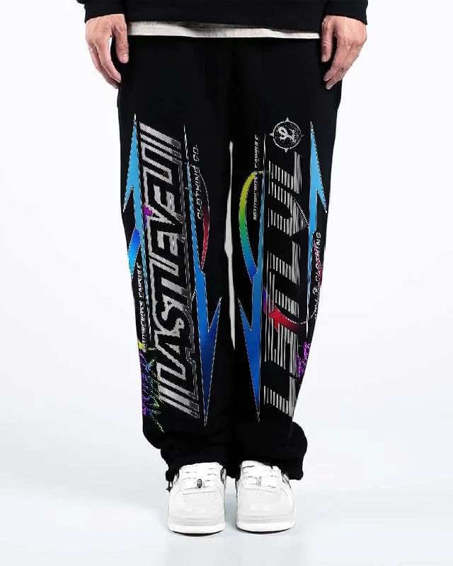 MOTOR X Bailey- Straight Open bottom Sweat Pants Cozy Knit Pants
