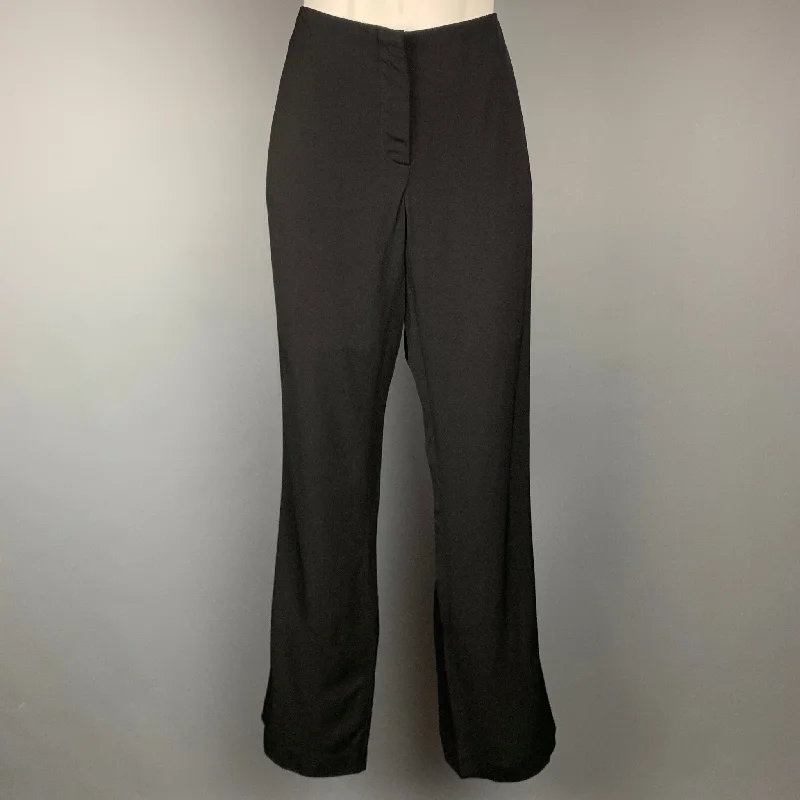 LANVIN 2007 Size 10 Black Viscose Dress Pants Casual Sweatpants Style