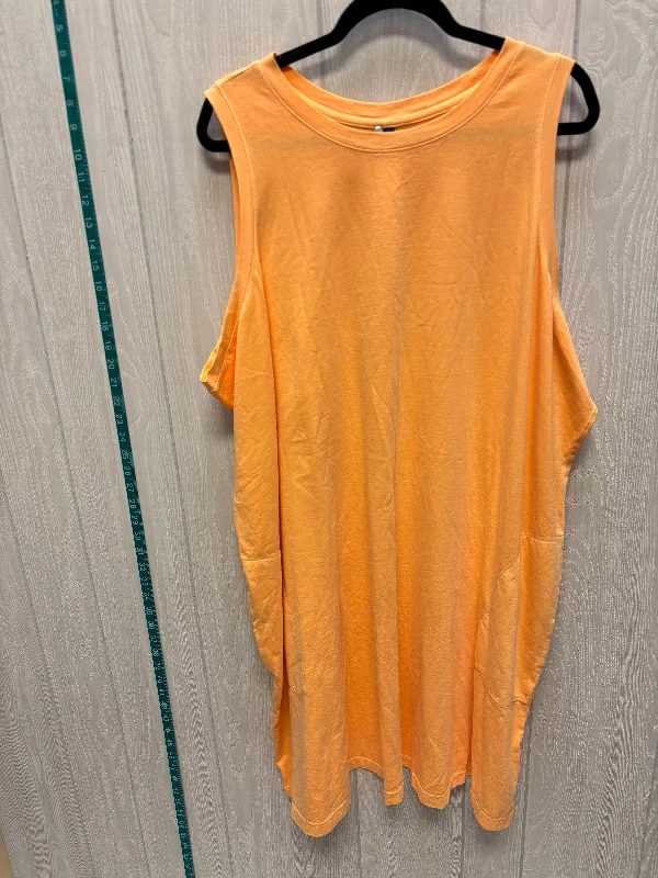 Dress Casual Short By Old Navy In Orange, Size: 4x Tunics Trendy modern