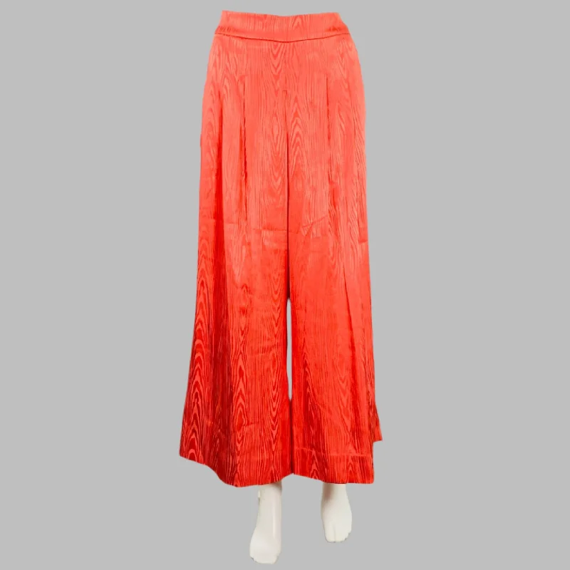 VERONICA BEARD Size 2 Red Coral Polyester Blend Marbled Dress Pants Chic Capri Pants