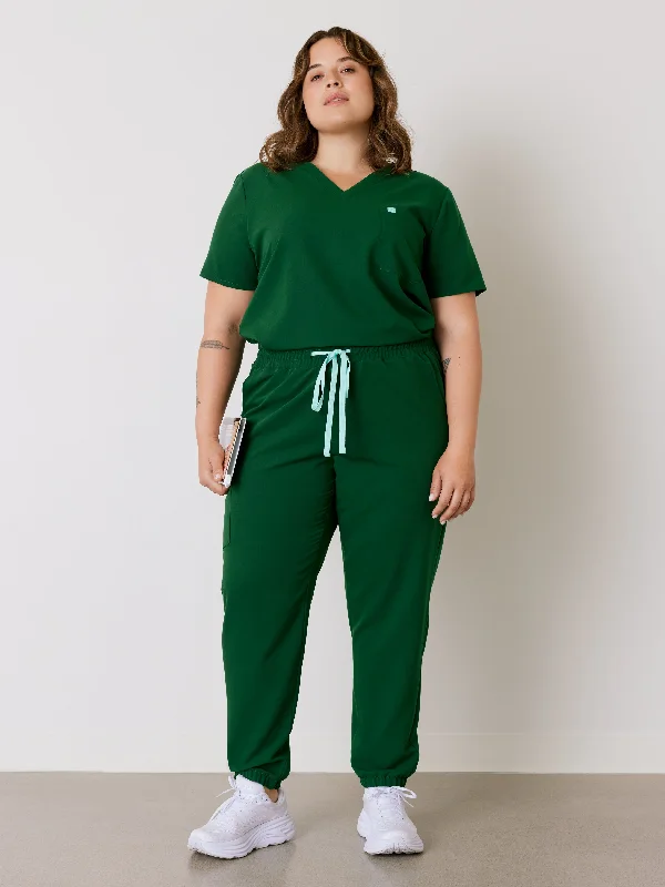 ROSIE RE-GARDE™ - EDEN GREEN - Jogger Scrub Pants - SILVADUR™ Elegant Trouser Pants