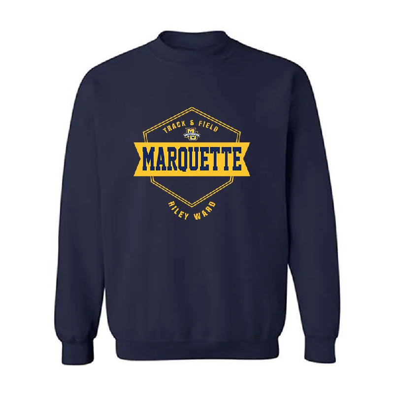 Marquette - NCAA Women's Track & Field : Riley Ward - Crewneck Sweatshirt Hoodie with Patch Decorative Personalized