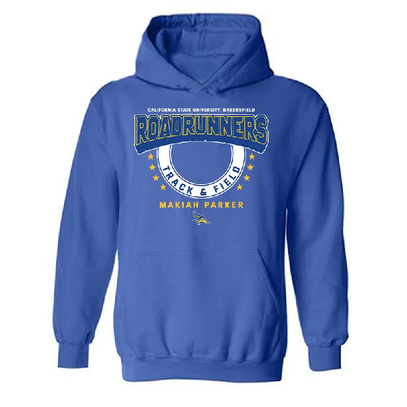 CSU Bakersfield - NCAA Women's Track & Field : Makiah Parker - Classic Fashion Shersey Hooded Sweatshirt Hoodie with Neon Bright Vibrant