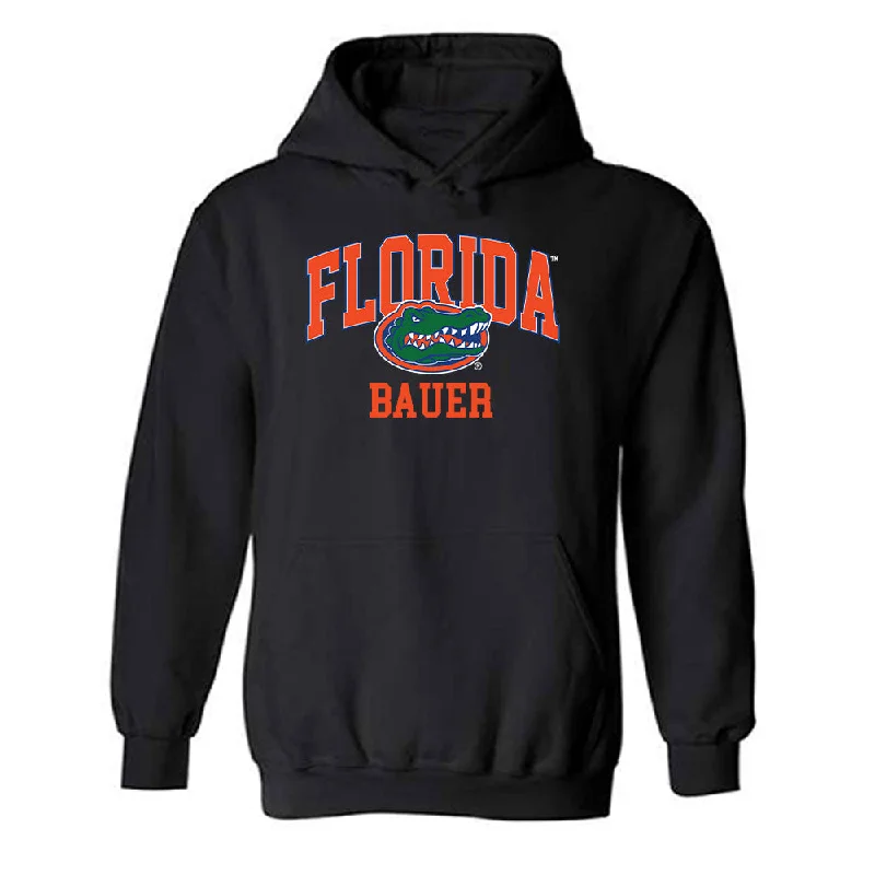 Florida - NCAA Women's Track & Field : Caroline Bauer - Classic Fashion Shersey Hooded Sweatshirt Hoodie with Longline Fit Extended Stylish