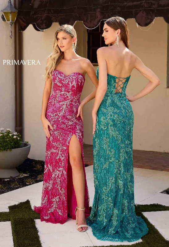 Primavera Couture 4328 Beaded Sequin Corset Prom Dress Formal Slit Evening Pageant Gown Tunics Review highly