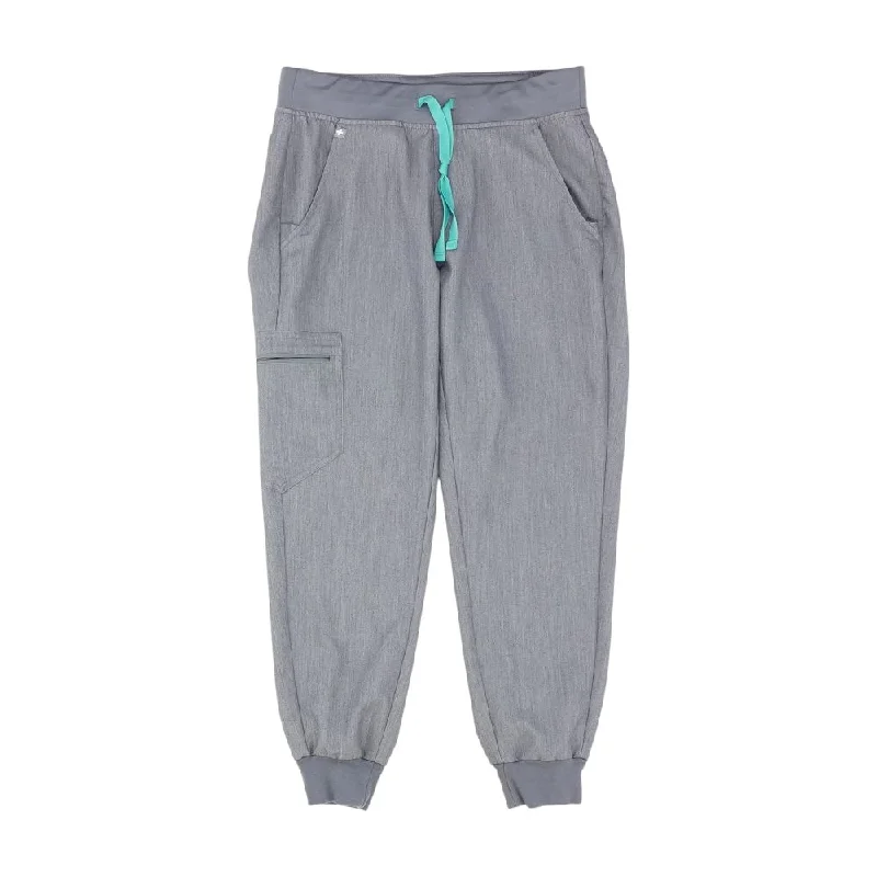 Gray Solid Scrub Pants Soft Wool Pants