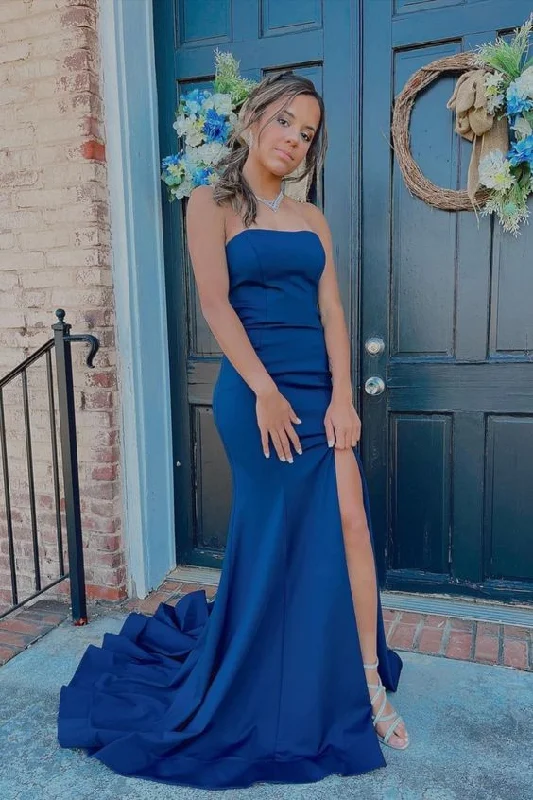 Royal Blue Long Prom Dresses, Classy Mermaid Formal Party Dress C938 Tunics Practical easy-care