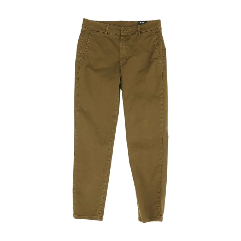 Olive Solid Pants Fashionable Work Pants