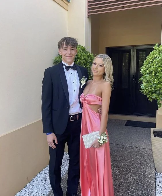 Pink Sweetheart Satin Backless Prom Dress Long Party Dress,DP400 Tunics Wedding white