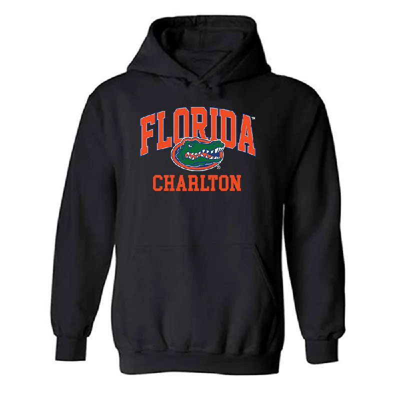 Florida - NCAA Women's Track & Field : Anthaya Charlton - Classic Fashion Shersey Hooded Sweatshirt Hoodie with V-Neck Classic Versatile