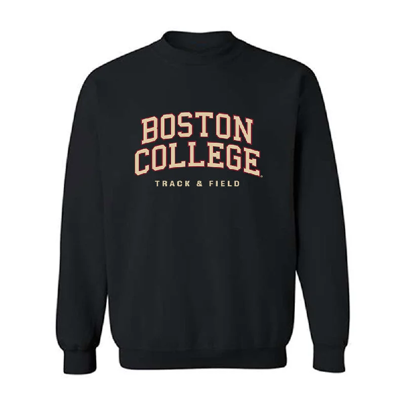 Boston College - NCAA Women's Track & Field : Natalie Millerova - Classic Shersey Crewneck Sweatshirt Hoodie with Hem Applique Textured Unique