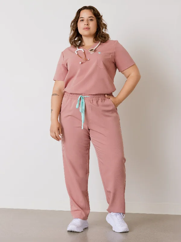 JULIETA RE-GARDE™ - BLUSH - Straight Cut Scrub Pants - SILVADUR™ Fashionable Work Pants
